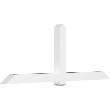 Ekena Millwork Eugene Architectural Grade PVC Gable Bracket, 108"W x 40 1/2"H x 6"D x 6"F, 9/12 Pitch GBP108X41X0606EUG00